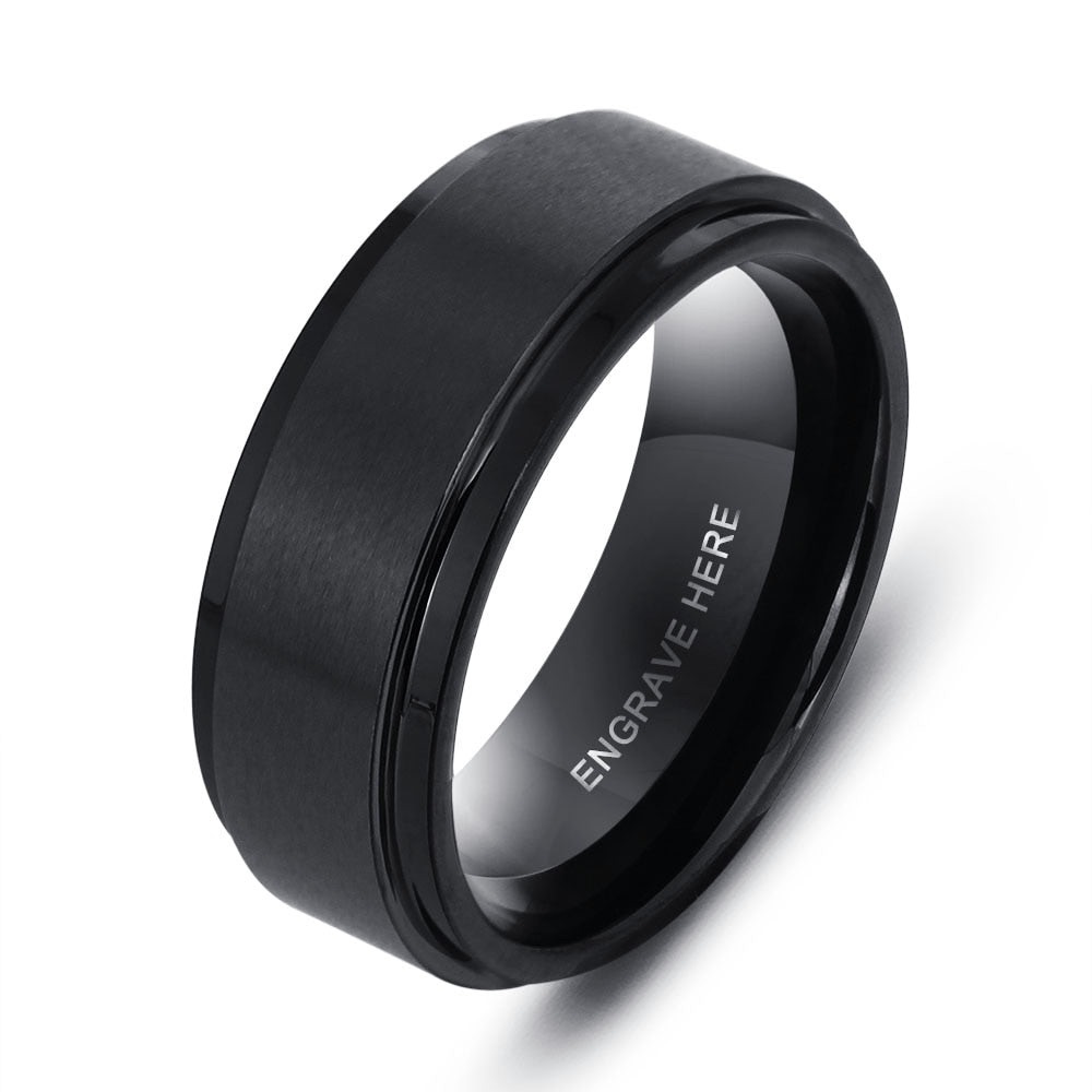 Personalized Engraved Name Rings / Stainless Steel